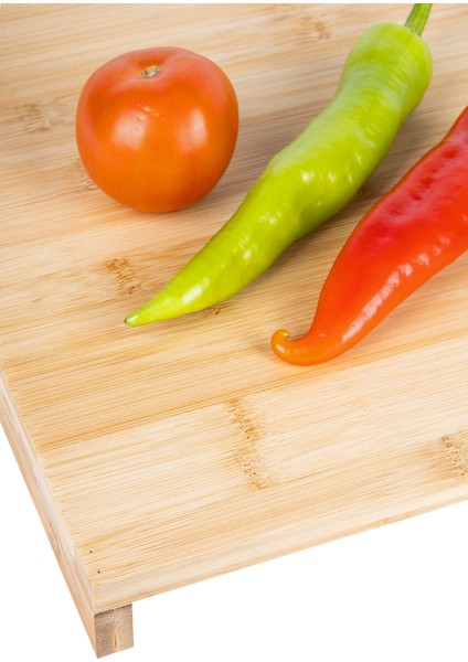 Büyük Kalın 45X38X3,5 cm Bambu Mutfak Ekmek Kesme Tezgâhı Şef Usta Et Kesim Doğrama Oluklu fiyatları