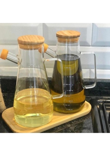 Borosilikat 2 Li Bambu Yağlık 900 ml