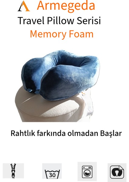 Indigo Memory Foam Boyun Destekli Seyahat Yastığı – U Şekilli modelleri