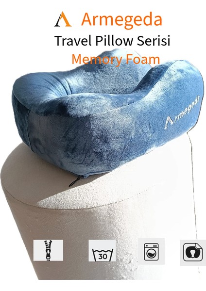 Indigo Memory Foam Boyun Destekli Seyahat Yastığı – U Şekilli indirimleri