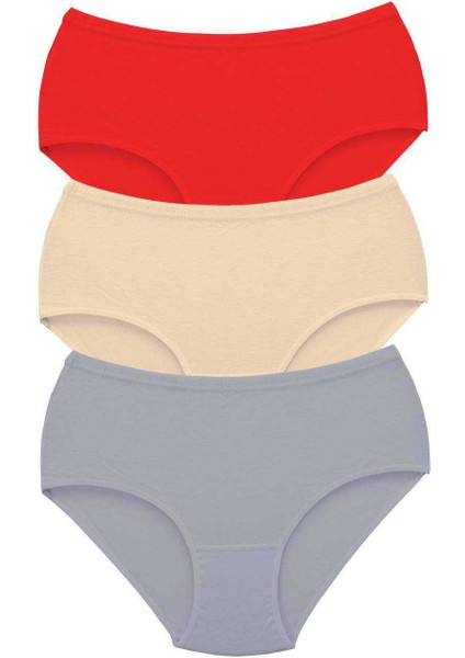 3 Adet Tutku Kadın Yüksek Bel Bato Kalın Lastik Külot S7