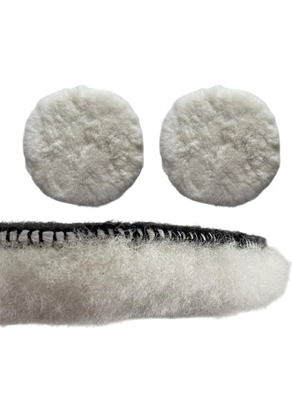( 3 Adet ) Koyun Postu Pedi Ø 125 mm Pasta Cila Polisaj Süngeri Cırt Tabanlı Kuzu Postu Yünü Keçesi Parlatma fırsatları