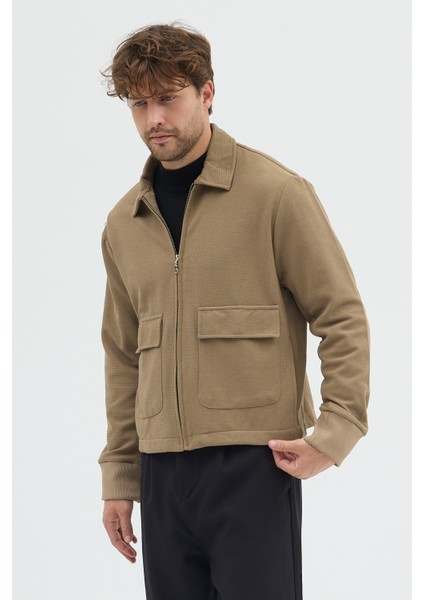 Erkek Triko Örme Fermuarlı Bol Kesim Boxy Fit Ceket Gömlek Overshirt indirimleri