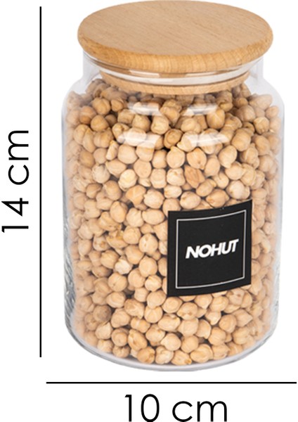 6'lı Ahşap Vakumlu Kapaklı Cam Erzak Kavanozu Saklama Kabı modelleri