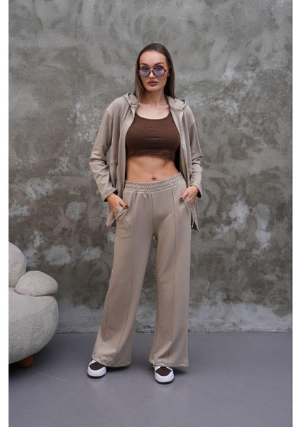 Bel Büzgülü Cep Detaylı Fermuarlı Modal Ikili Takım fiyatları