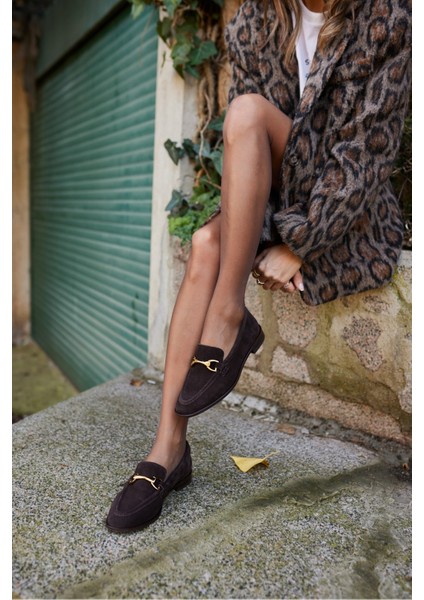 Rush Kadın Bordo Gercek Suet Toka Detay Loafer Ayakkabi fırsatları