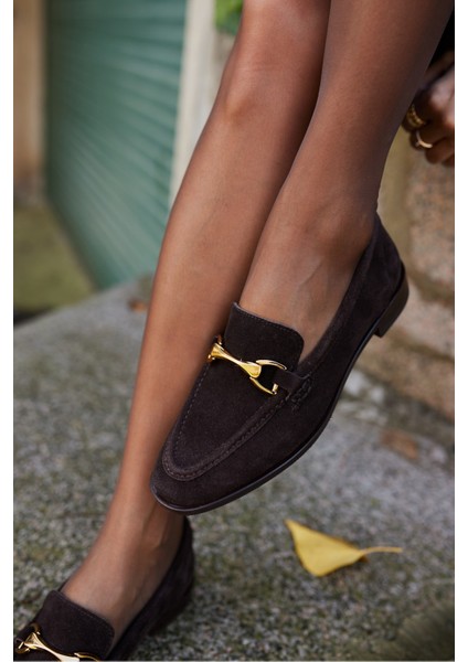 Rush Kadın Bordo Gercek Suet Toka Detay Loafer Ayakkabi indirimleri