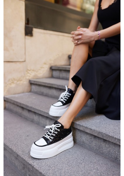 Vardy Kadın Beyaz Pullu Bagcıklı Dolgu Topuklu Gelın ve Gunluk Kullanım Uygun