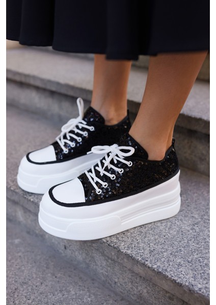 Vardy Kadın Beyaz Pullu Bagcıklı Dolgu Topuklu Gelın ve Gunluk Kullanım Uygun