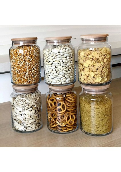 12'li Vakum Kapaklı Cam Kavanoz Erzak Kabı 900 ml fiyatları