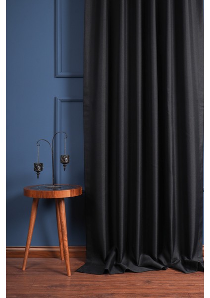 Siyah Keten Blackout Karartma Güneşlik ( Pilesiz Düz Dikim) modelleri