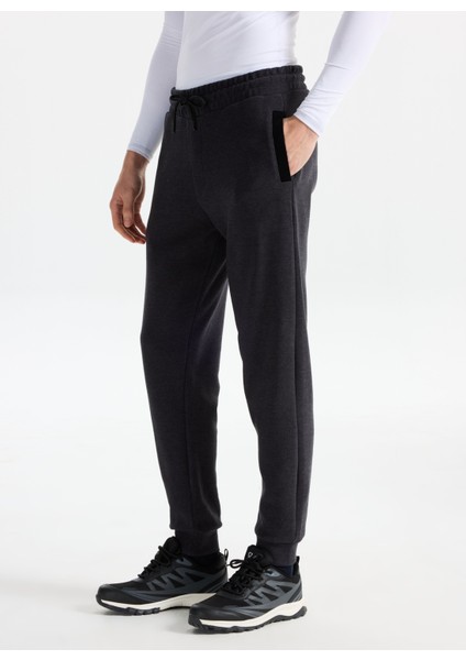 D5WM-EA3828 Antrasit Melanj Relaxed Düz Erkek Eşofman Altı modelleri