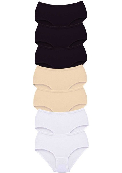 7 Adet Tutku Kadın Yüksek Bel Bato Kalın Lastik Külot S15