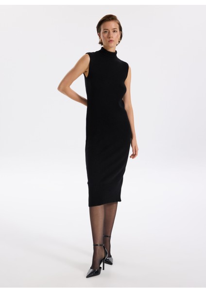 Siyah Kadın Dik Elbise F5WL-ELB0088