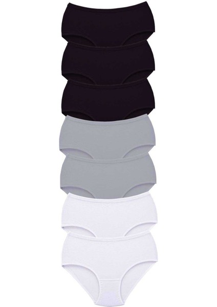 7 Adet Tutku Kadın Yüksek Bel Bato Kalın Lastik Külot S16