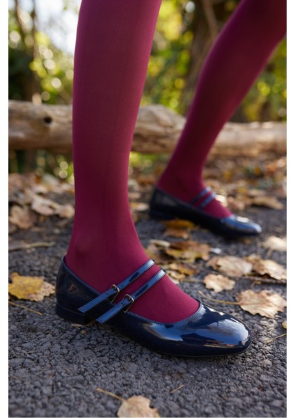 Cerry Kadın Lacivert Mını Topuklu Babet