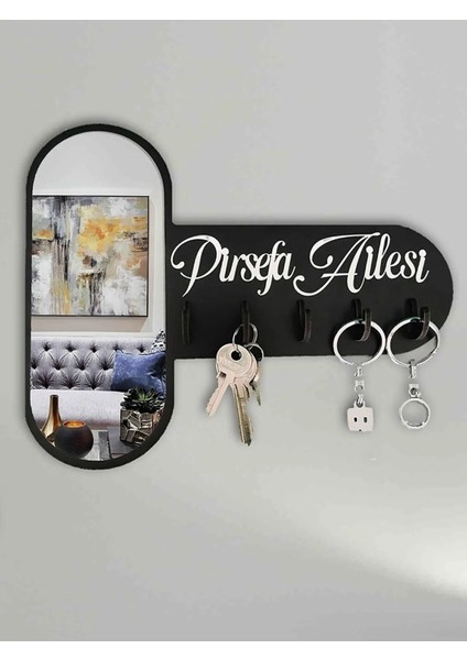 Dekoratif Anahtarlık Askısı Isme Özel Yazılı Organizer Anahtar Düzenleyici Mdf