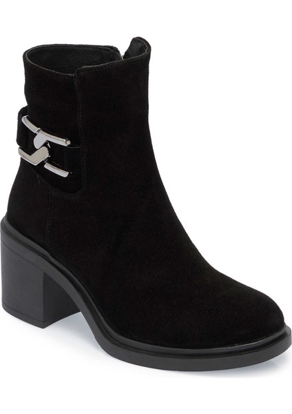 Siyah Hakiki Süet Deri Kadın Casual Bot - K24K1BT67746-A01