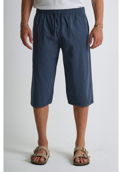 Erkek Büyük Beden %100 Pamuk Keten Görünümlü Kapri E203-27 fiyatları