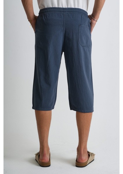 Erkek Büyük Beden %100 Pamuk Keten Görünümlü Kapri E203-27 indirimleri