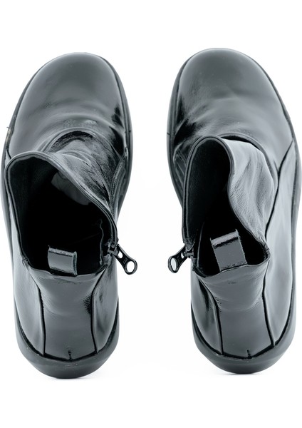 Hakiki Deri Fermuarlı Kadın Bot Kauçuk Taban - B260593 modelleri