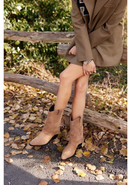 Siento Kadın Nude Suet Western Bot modelleri