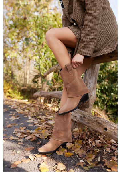 Siento Kadın Nude Suet Western Bot fırsatları