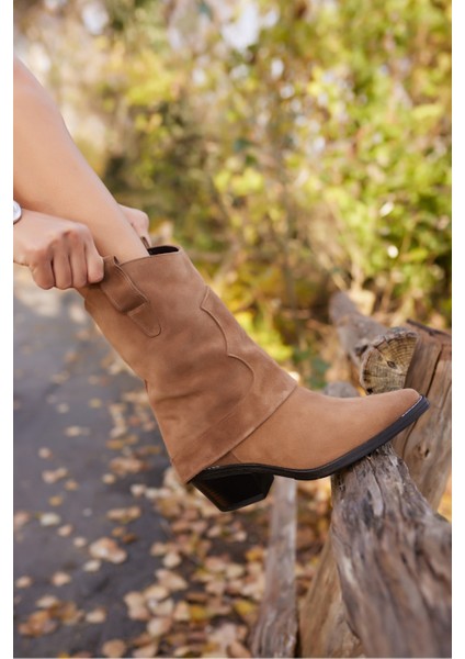 Siento Kadın Nude Suet Western Bot