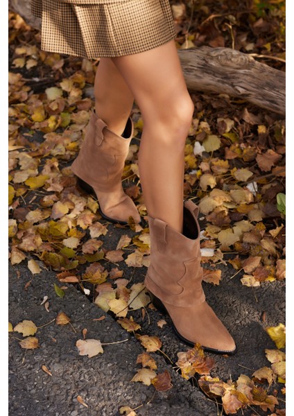 Siento Kadın Nude Suet Western Bot