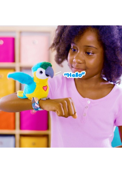 Peluş Ses Tekrarlı Hayvan Bileklik Aksesuar - Sarı Papağan modelleri