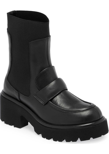 Siyah Hakiki Deri Kadın Casual Bot - K24K1BT67693-A23