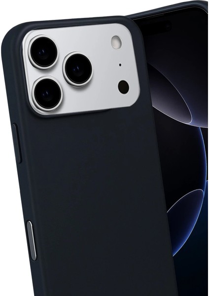 Apple iPhone 17 Pro Nano Içi Kadife Silikon - SIYAH-(5796) - M900R886-K04900