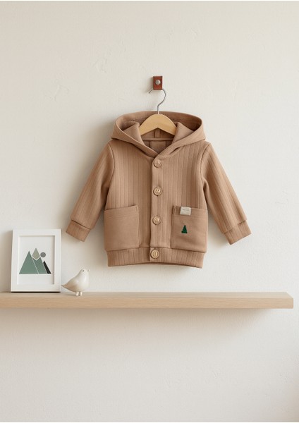Erkek Çocuk Bebek Kapüşonlu Hırka 3-24 Ay