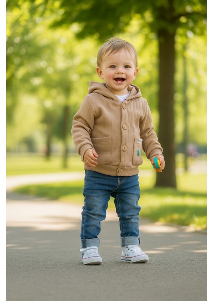 Erkek Çocuk Bebek Kapüşonlu Hırka 3-24 Ay fiyatları