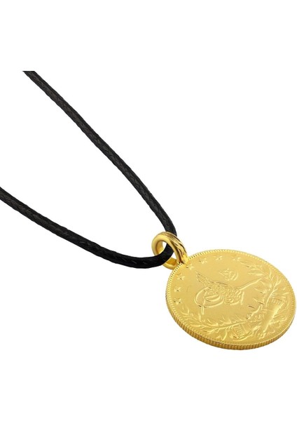 22 Ayar Reşat Altın Siyah Ipli Kolye modelleri