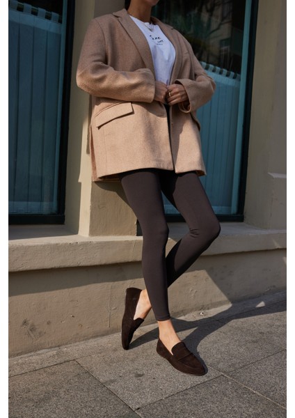 Valenta Kadın Bordo Rugan Gercek Deri Loafer Ayakkabi