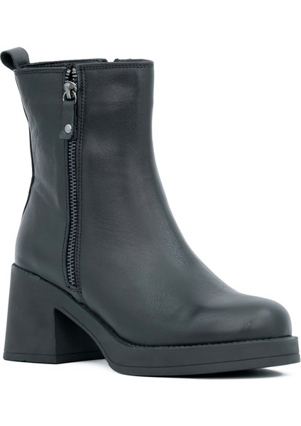 Hakiki Deri Fermuarlı Kadın Bot Eva Taban - B24400 fiyatları