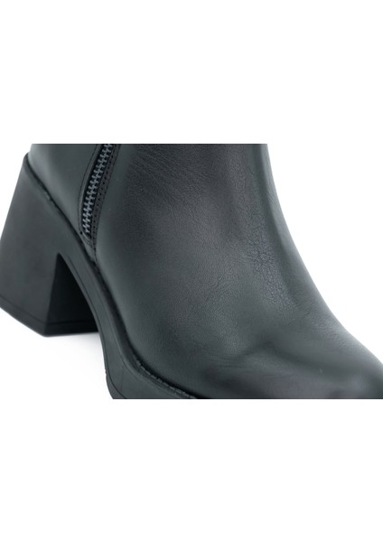 Hakiki Deri Fermuarlı Kadın Bot Eva Taban - B24400