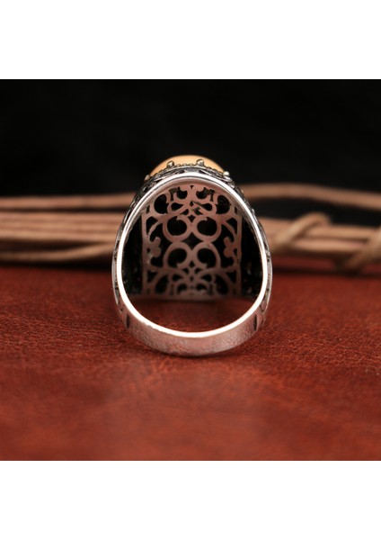 Ayyıldızlı 925 Ayar Gümüş Erkek Yüzük indirimleri