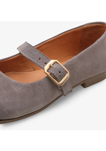 Nikol Kadın Hakiki Deri Babet Vizon Süet modelleri