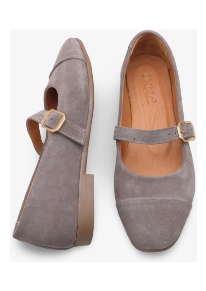 Nikol Kadın Hakiki Deri Babet Vizon Süet fırsatları