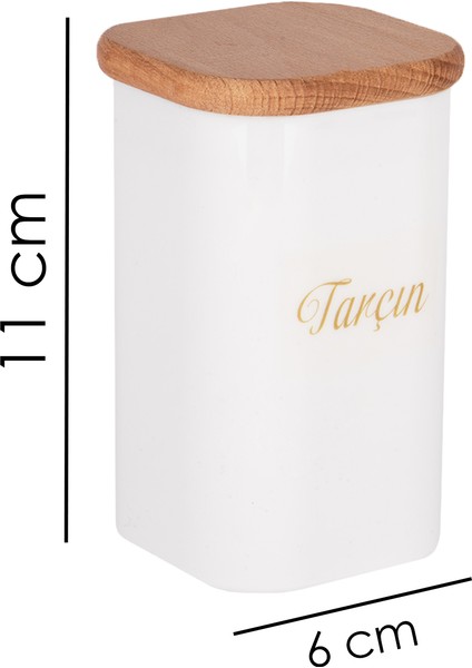 6'lı 250 ml Vakumlu Bambu Ahşap Kapaklı Porselen Görünümlü Akrilik Baharatlık Etiket Hediyeli modelleri