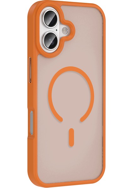 iPhone 17 Kılıf M-Safe Şarj Özellikli Mat Arka Yüzey Joec Sio Kapak - Desert Titanyum modelleri