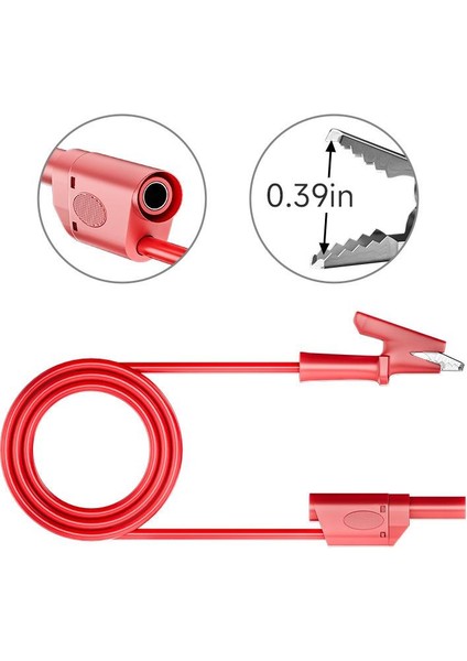 P1018A Multımetre Krokodil Test Uçu Kablo Kiti - Kırmızı/siyah/sarı/yeşil/mavi modelleri