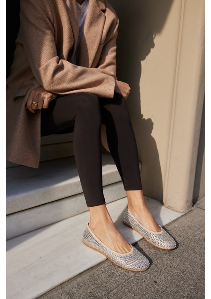 Marton Kadın Bej Tule Taşli File Babet fırsatları