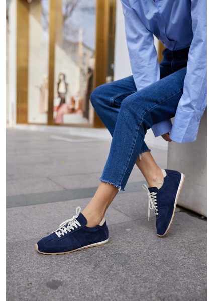 Tores Kadın Kahverengi Gercek Suet Bagcıklı Sneaker