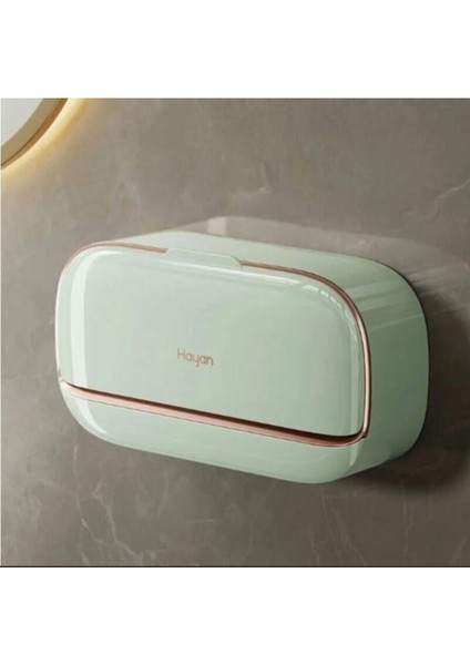 Kapaklı Yeşil Renk Katı Sabunluk – Kendinden Su Boşaltmalı, Su Akıtmaz Hijyenik Sabun Kutusu Banyo & Mutfak