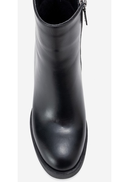 Kadın Kalın Topuklu Bot Gerçek Deri Rg 66230 Siyah fiyatları