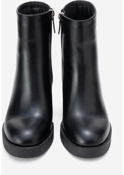 Kadın Kalın Topuklu Bot Gerçek Deri Rg 66230 Siyah indirimleri