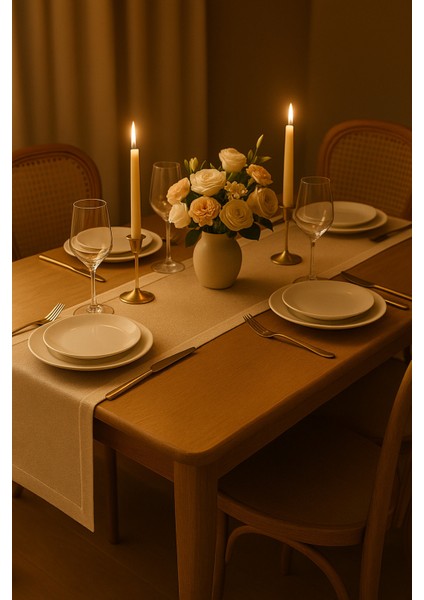 Lüks Linen Keten Şık Masa Örtüsü Runner 35X150 cm modelleri